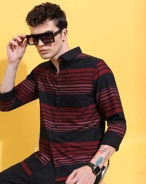 striped slim fit shirt