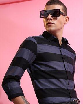 striped slim fit shirt