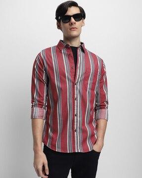 striped slim fit shirt