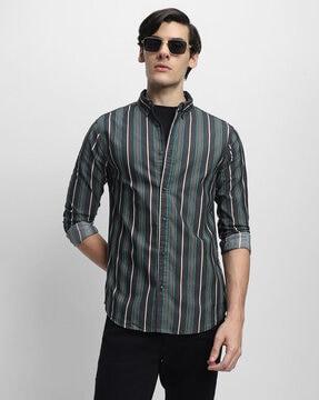 striped slim fit shirt