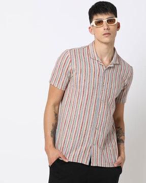 striped slim fit shirt