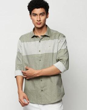 striped slim fit shirt