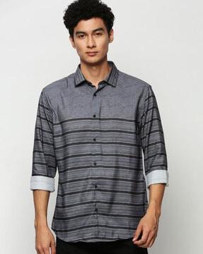 striped slim fit shirt