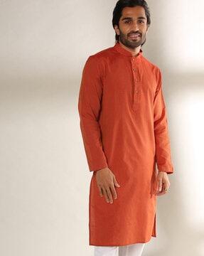 striped slim fit straight kurta