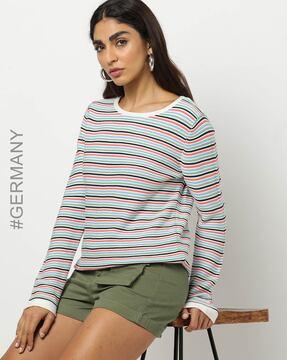 striped slim fit sweatshirt