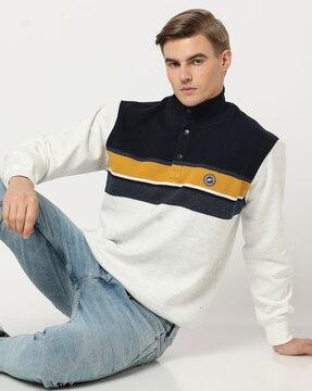 striped slim fit sweatshirt