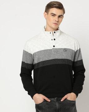 striped slim fit sweatshirt