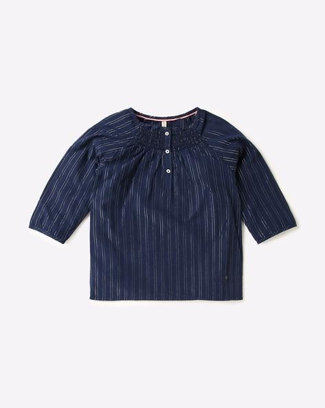 striped slim fit top