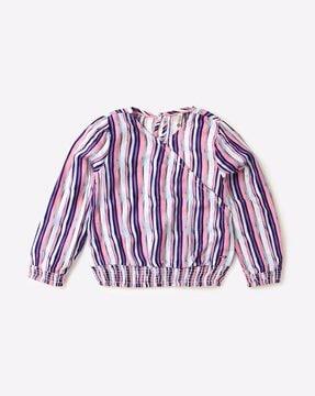 striped slim fit top