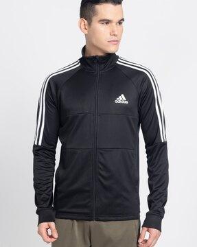 striped slim fit track jacket