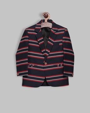 striped slingle-breasted blazer