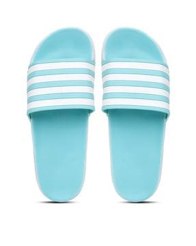 striped slip-on slides