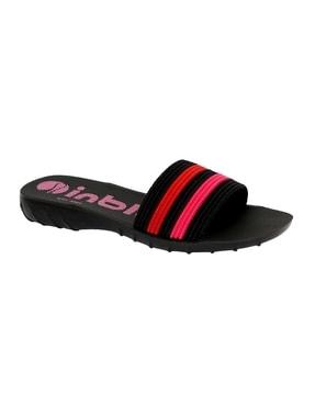 striped slip-on slides