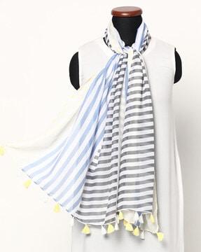 striped stole with tassels