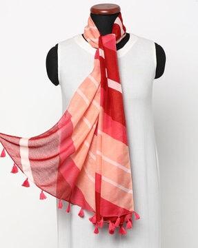 striped stole with tassels