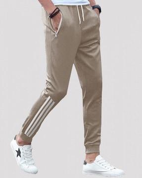 striped straight-fit jogger pants