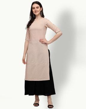 striped straight fit kurta