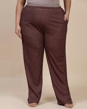 striped straight fit palazzos