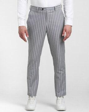 striped straight fit pants