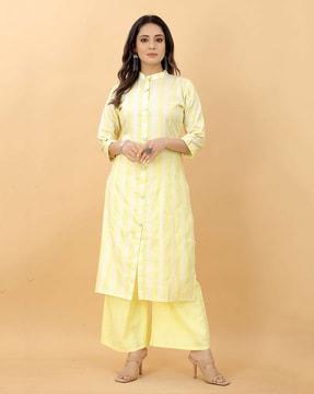 striped straight kurta with bottom