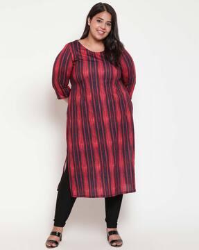 striped straight kurta