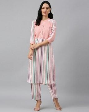 striped straight kurta