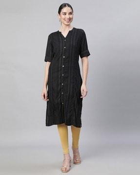 striped straight kurta