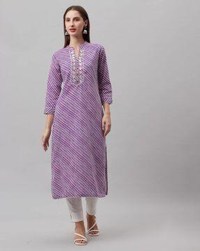 striped straight kurta