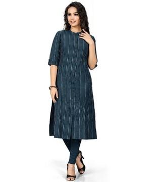 striped straight kurta