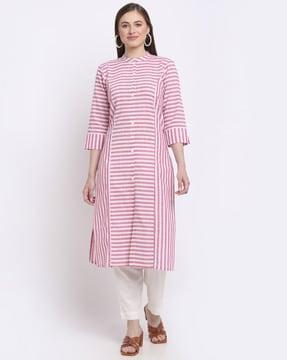 striped straight kurta