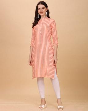 striped straight kurta