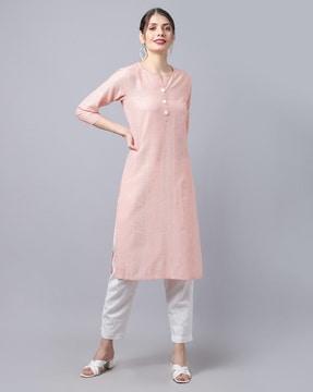 striped straight kurta