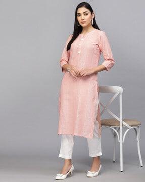 striped straight kurta