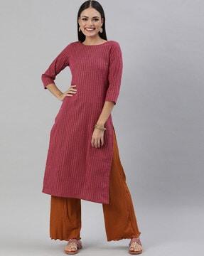 striped straight kurta