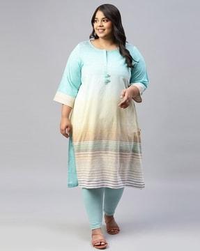 striped straight kurta