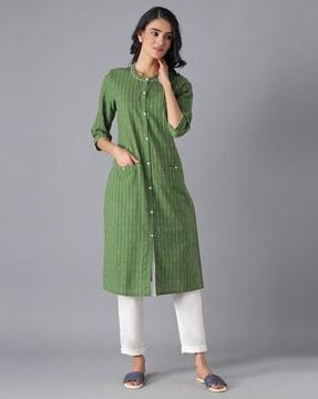 striped straight kurta