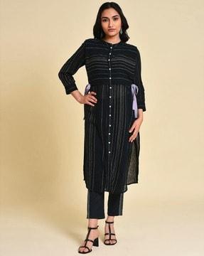 striped straight kurta