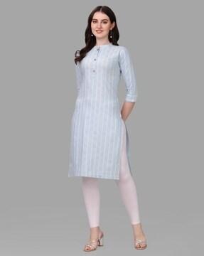 striped straight kurta