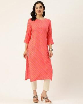 striped straight kurta