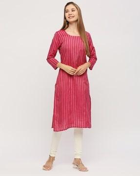 striped straight kurta