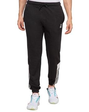 striped straight track pants