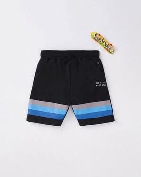 striped sustainable organic cotton shorts