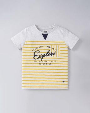 striped sustainable round-neck t-shirt