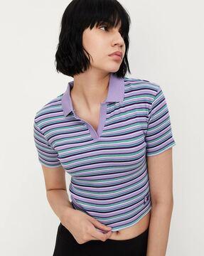 striped t-shirt with short sleeves