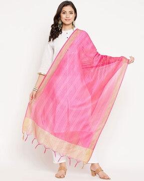 striped tissue silk dupatta