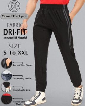 striped track pants with elasticated waist