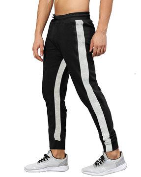 striped track pants