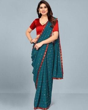 striped traditional saree