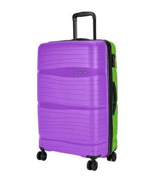 striped trolley bag with number lock