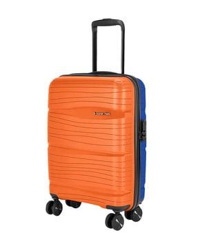 striped trolley bag with number lock